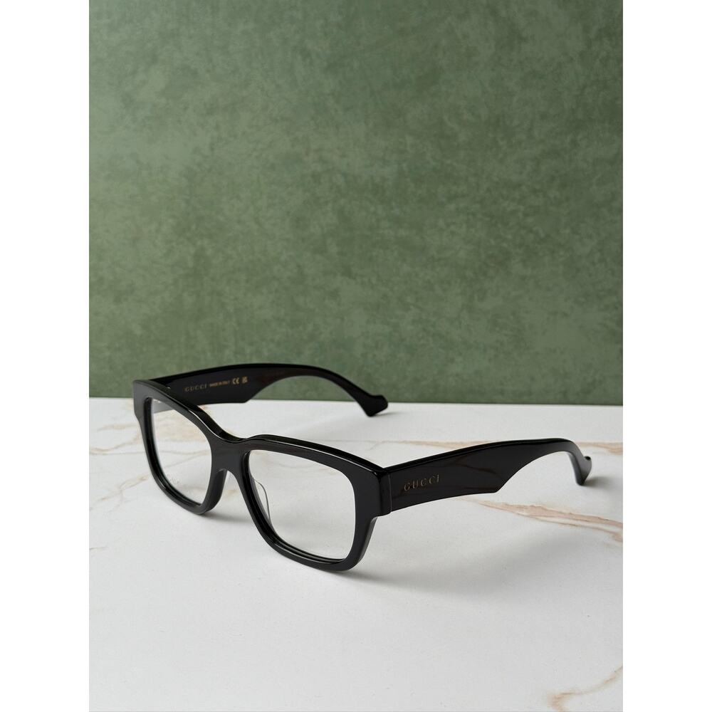 NEW Gucci GG1428O Black Unisex Square Eyeglasses Frames - Picture 5 of 10
